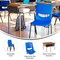 Emma and Oliver Jacobs Desk/Chair Set with Metal Open Front Storage Box, Desktop, Metal Frame and Stackable Flex Comfort Classroom Chair